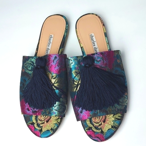 Charles David Sashay Sandal w/Tassel Colorful Slide Size 7.5 - Picture 3 of 16